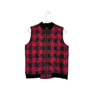 Lauren Ralph Lauren Quilted Vest Red & Black Women’s Size Small